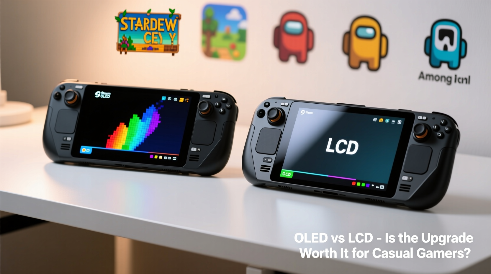 steam deck oled vs lcd is the screen upgrade really noticeable for casual gamers