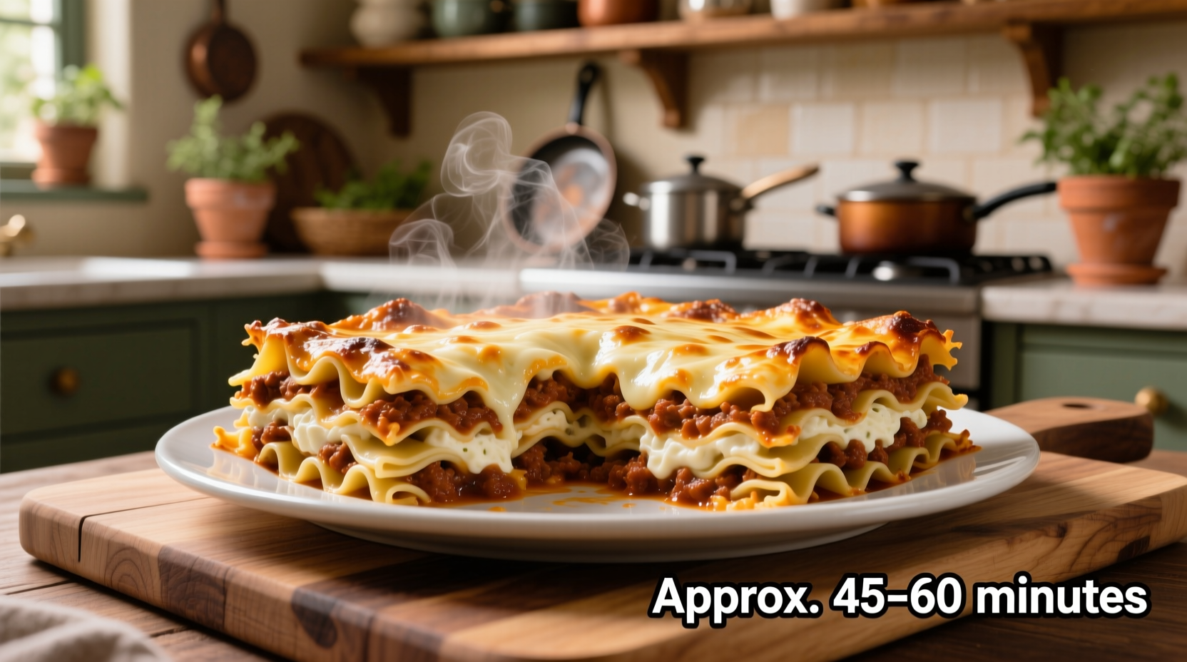 how long does it take for lasagna to cook