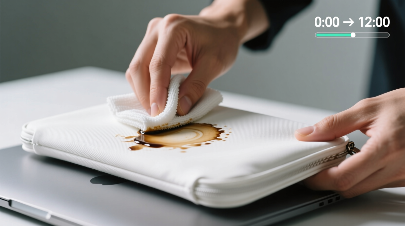 coffee stain removal for white laptop sleeves