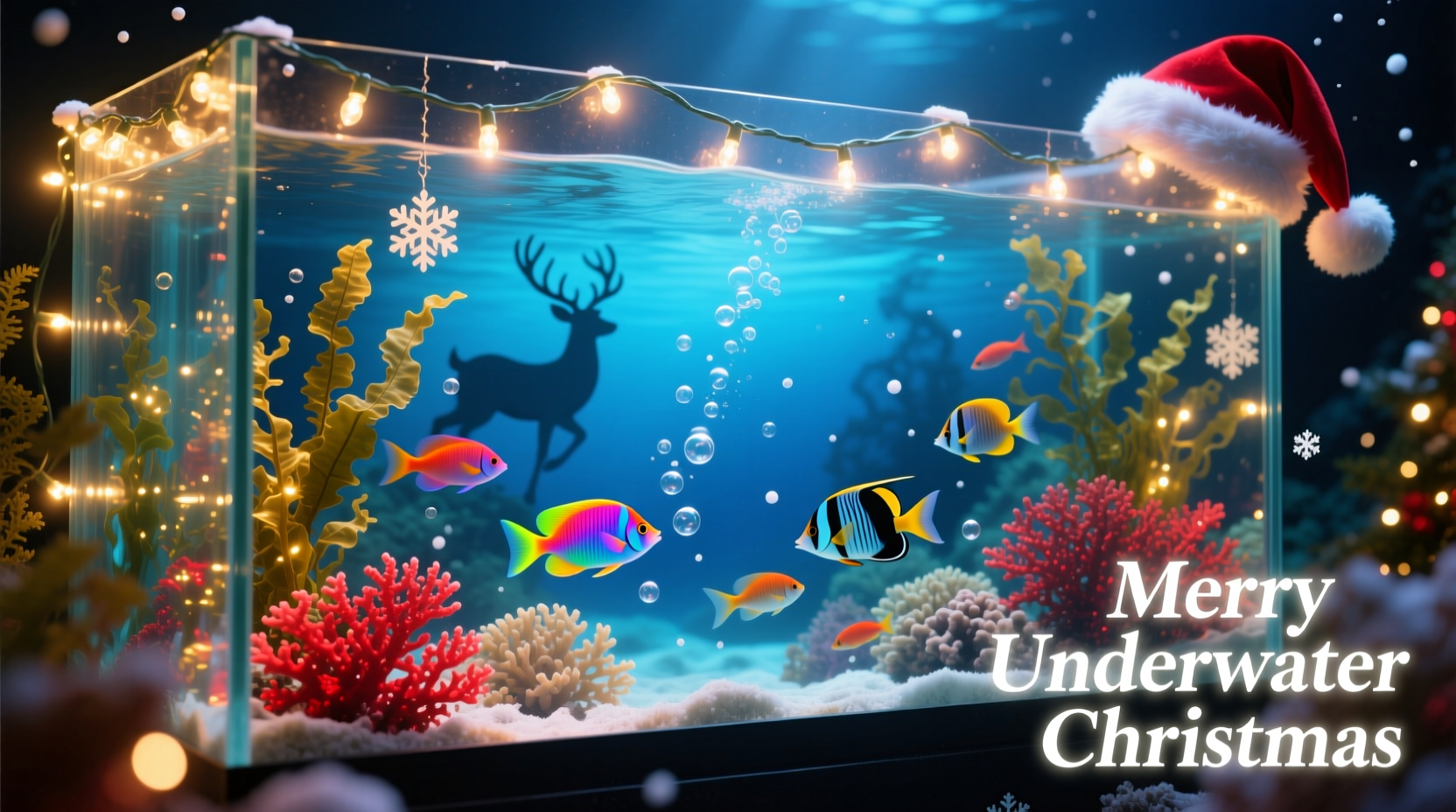 can you use christmas lights in a fish tank for an underwater holiday effect