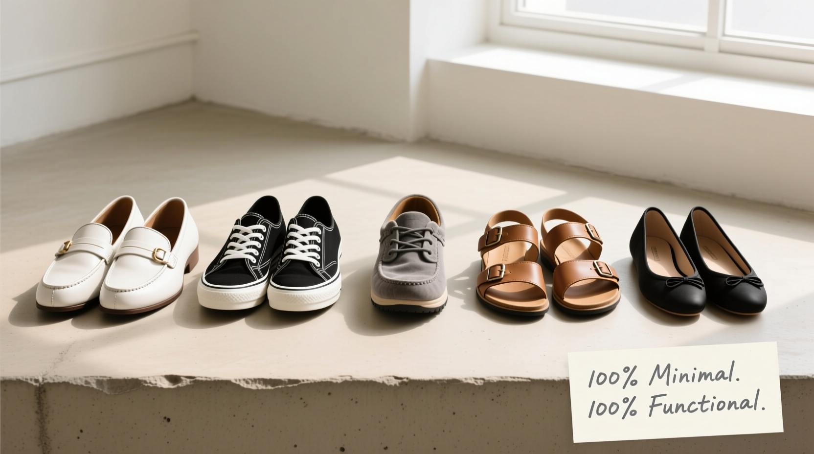 how to build a minimalist shoe collection that covers every need