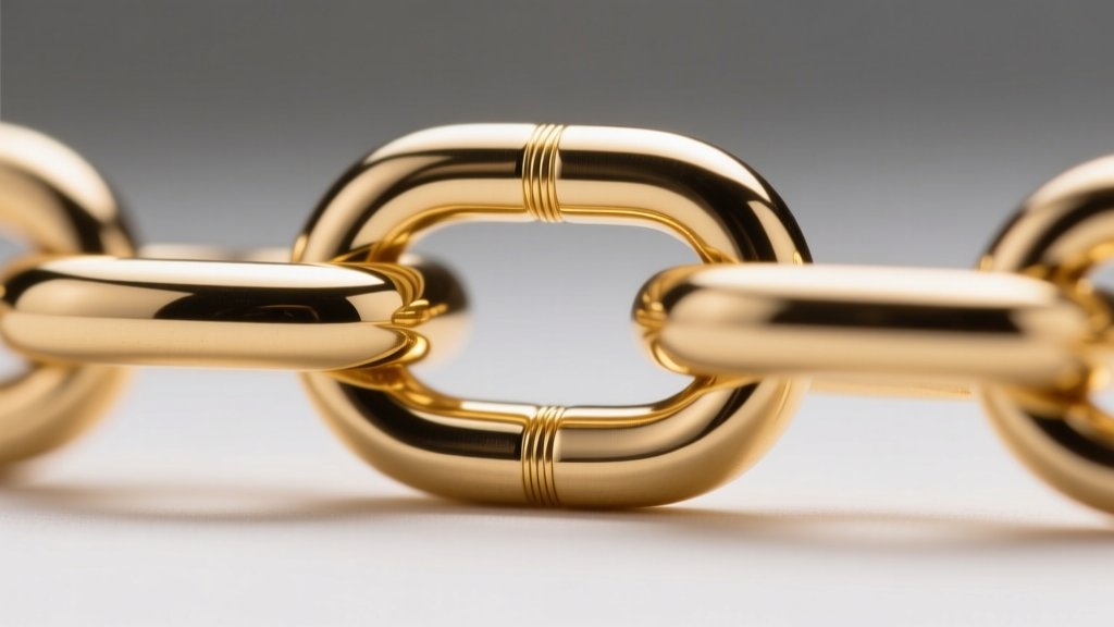 Macro photography of a 1.0mm 14k gold cable chain link, highlighting the laser-welded seam and polished metal surface texture