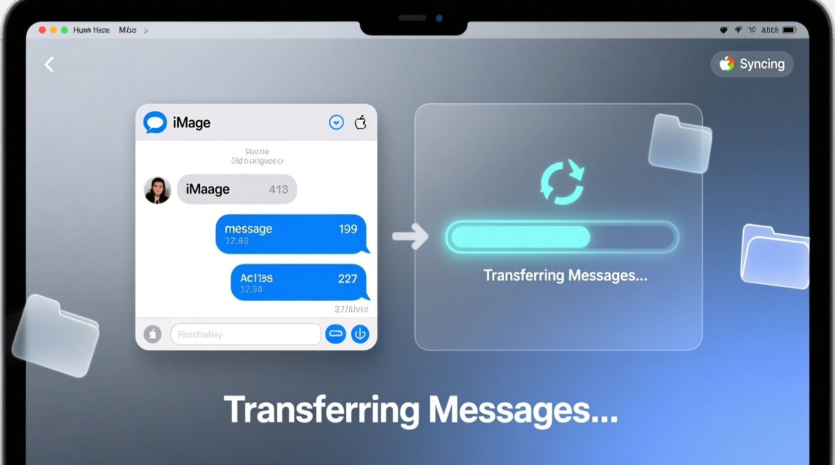 easily transfer old messages archives from one mac to a