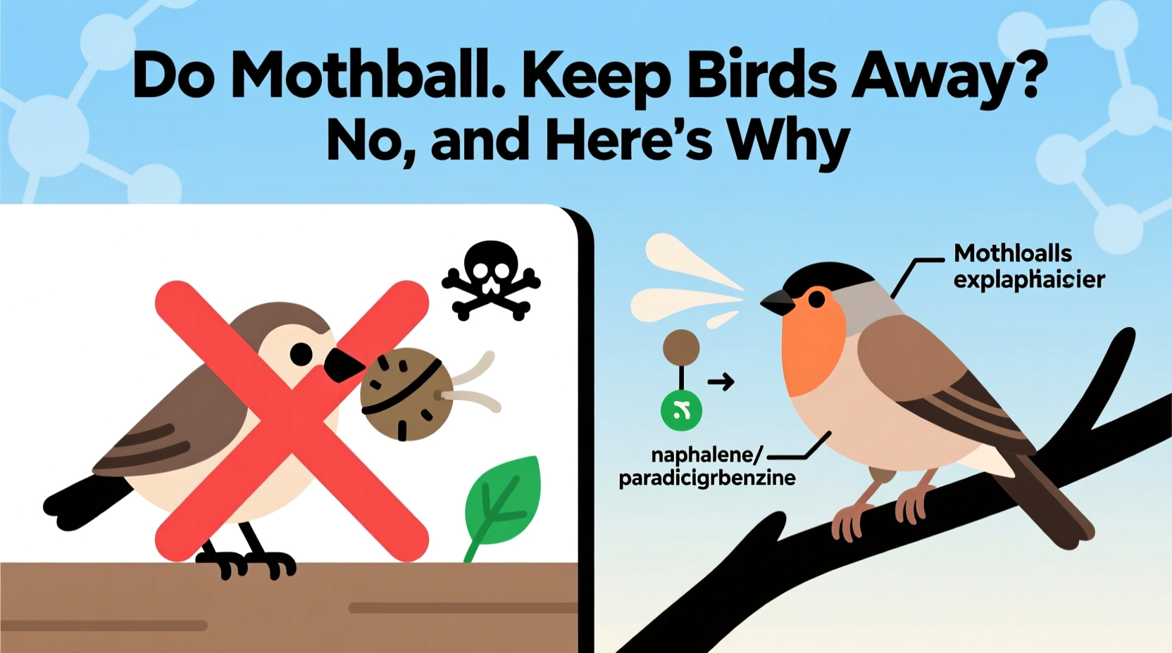 Do Mothballs Keep Birds Away? No, and Here's Why
