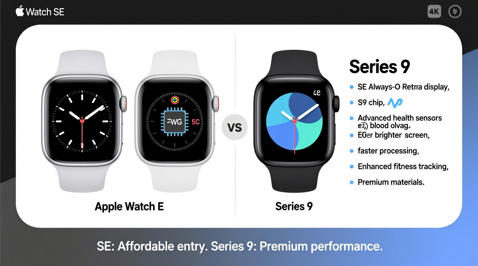 apple watch se vs series 9 is the cheaper model missing key features
