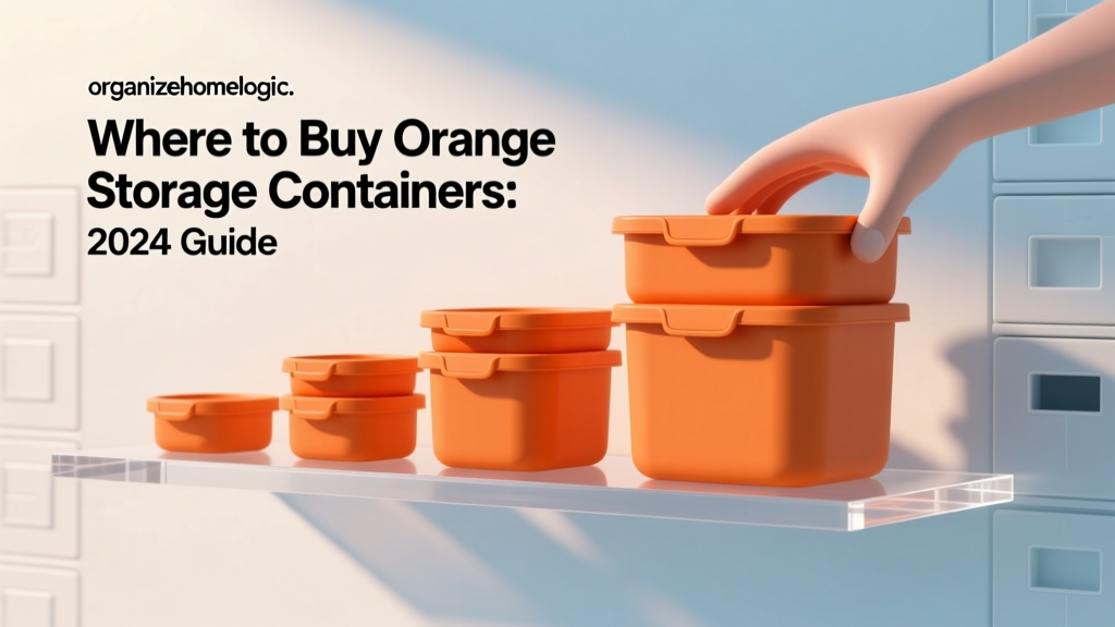 Where to Buy Orange Storage Containers: 2024 Guide