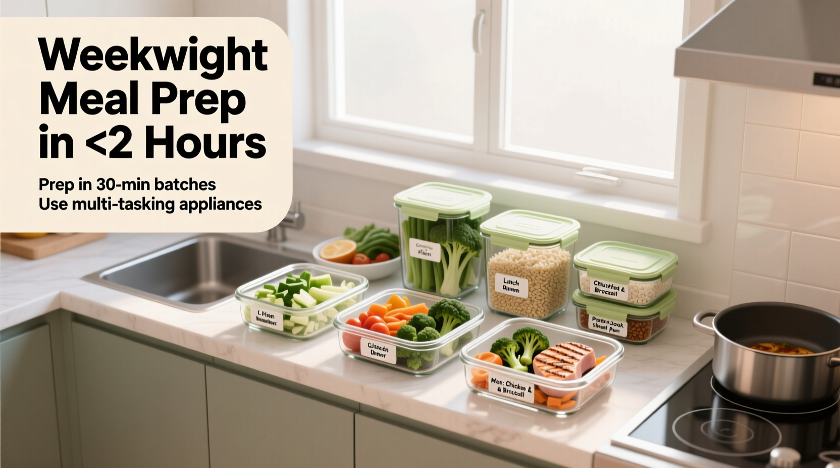 how to meal prep for the week in under two hours beginner friendly
