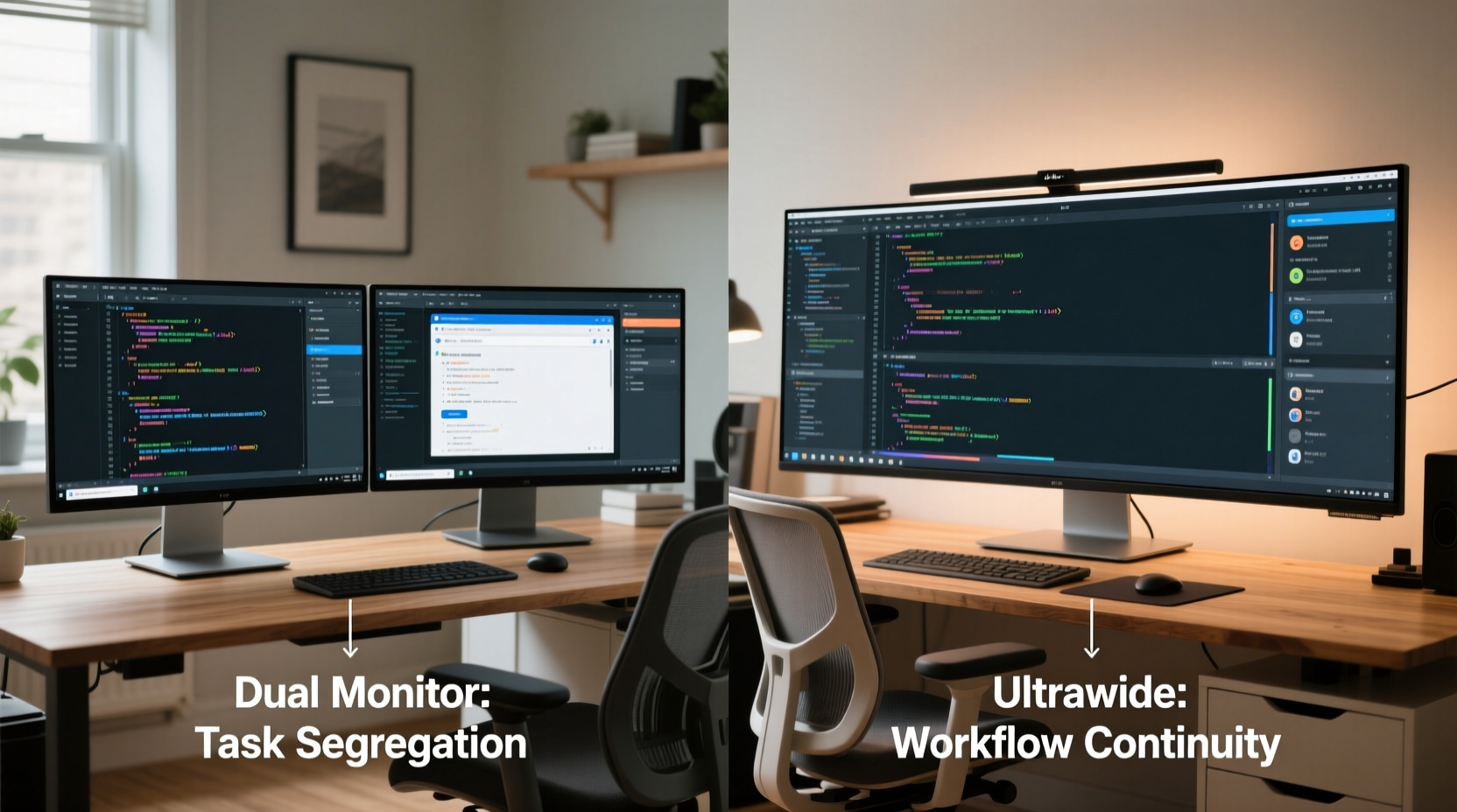 dual monitor vs ultrawide which boosts productivity more for coding