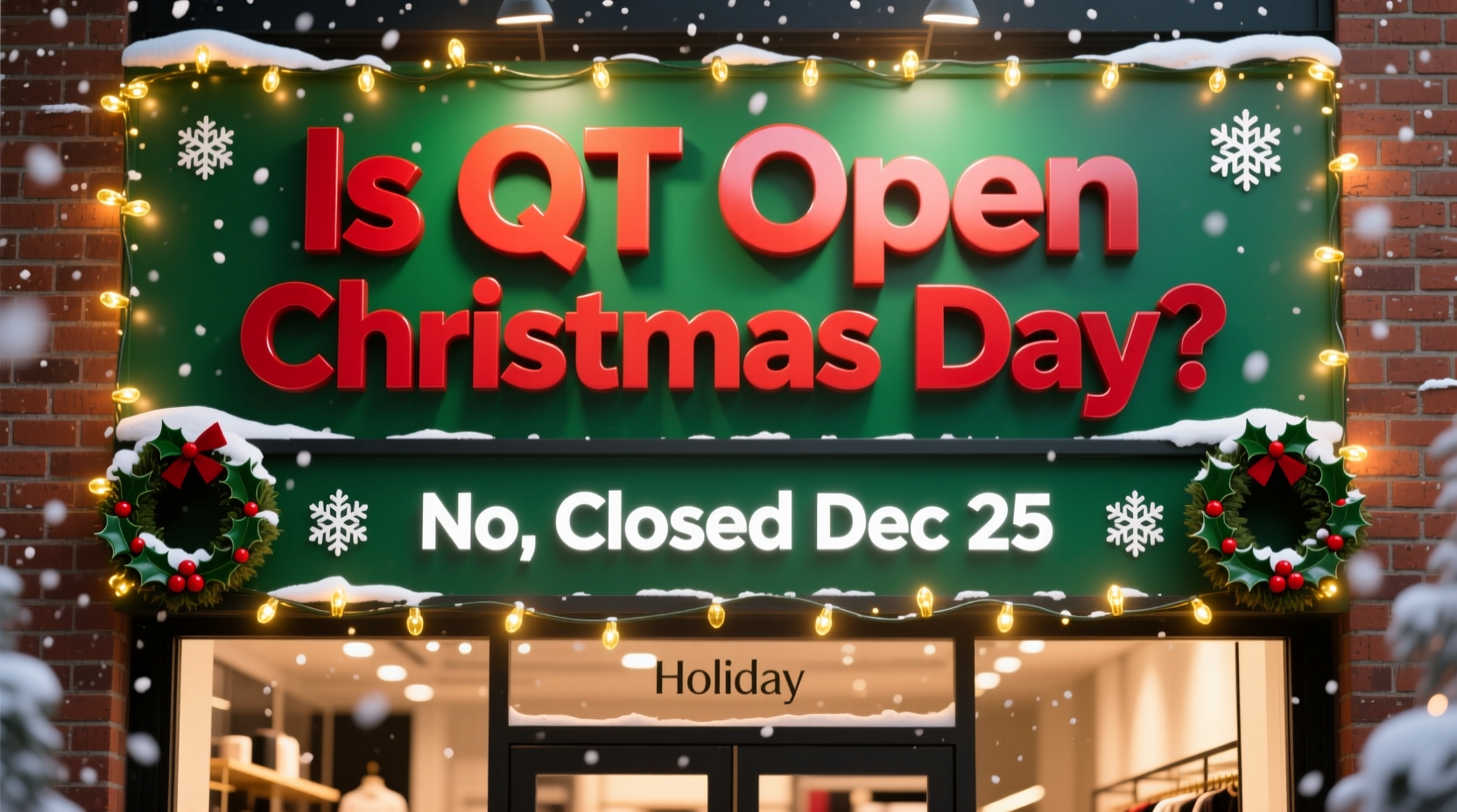 is qt open christmas day