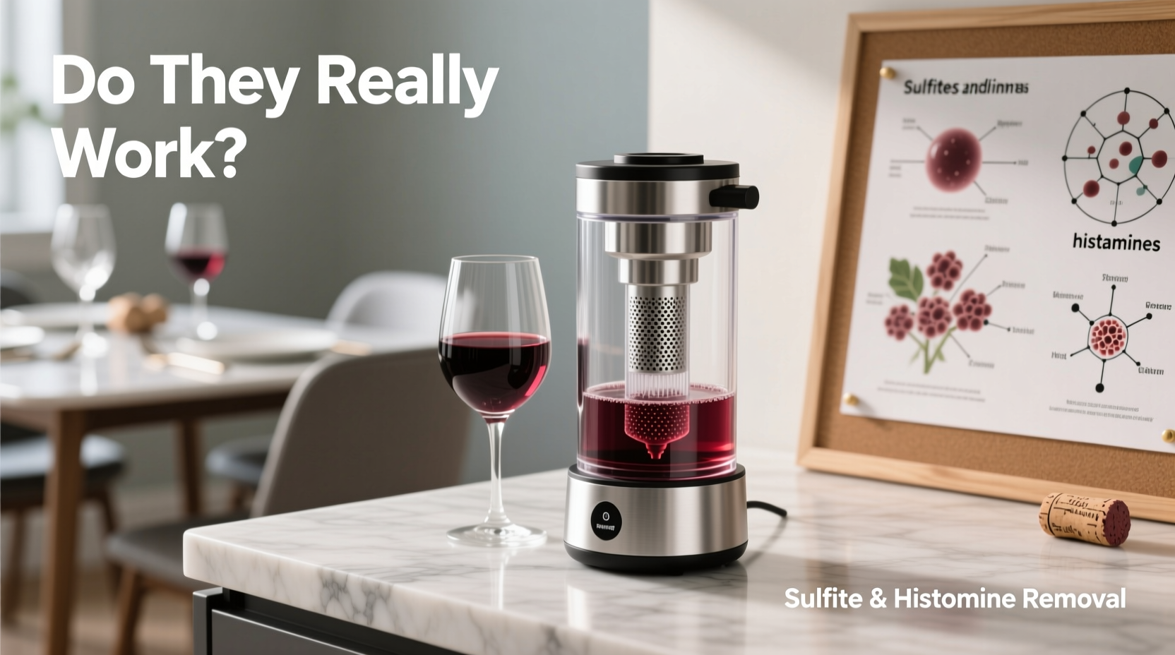 portable wine purifier devices do they really remove sulfites and histamines