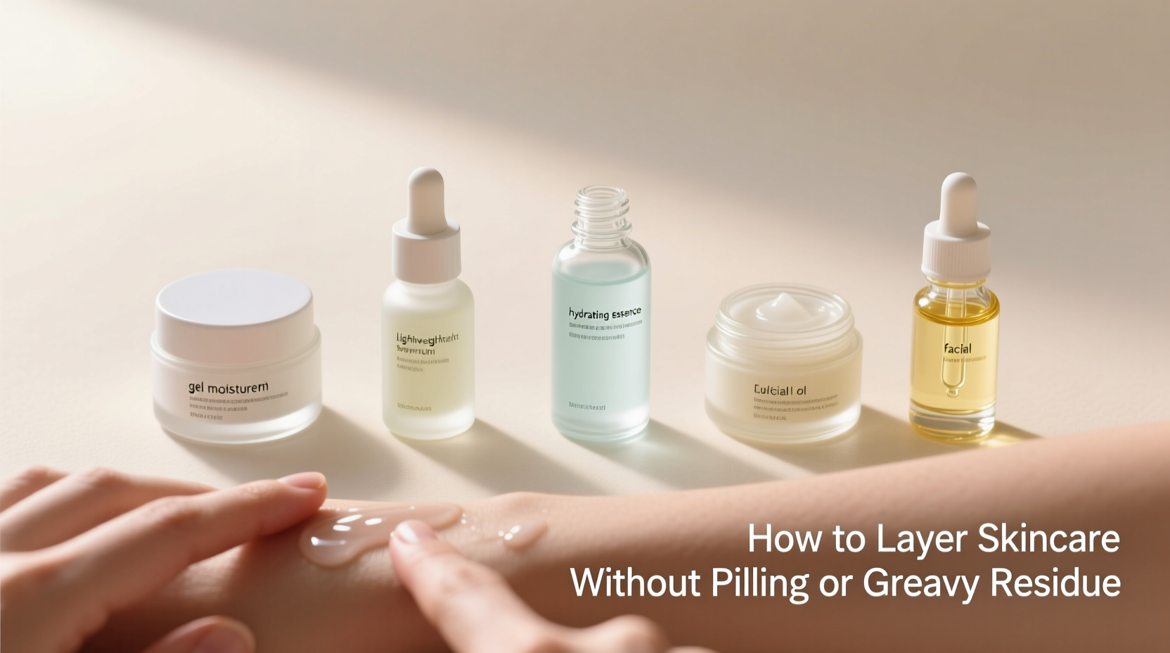 how to layer skincare without pilling or greasy residue