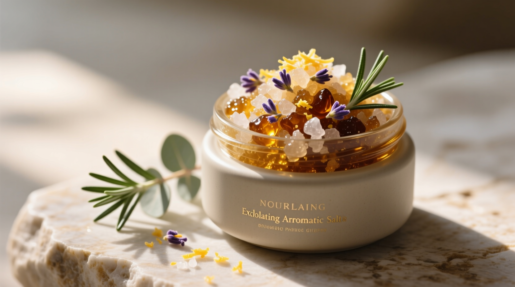 make your own exfoliating aromatic salt scrub