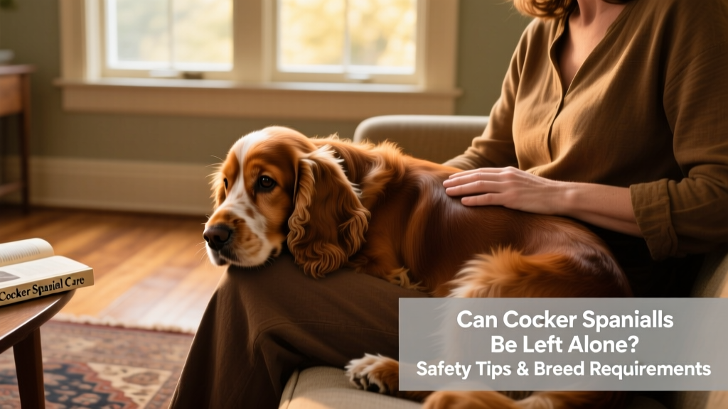 A Cocker Spaniel gently resting its head on a person's lap during a quiet bonding moment