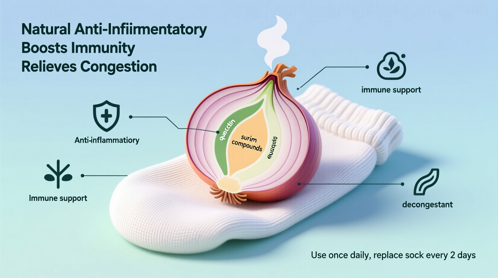 using an onion in a sock benefits and remedies