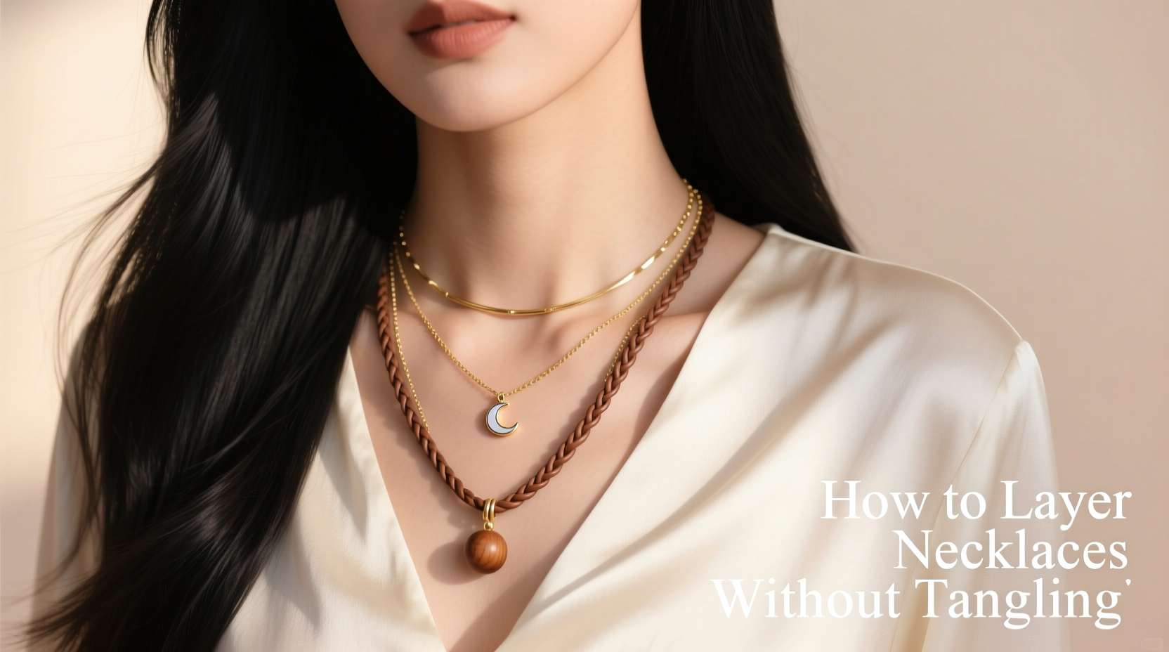 how to layer necklaces without tangling for an effortless aesthetic