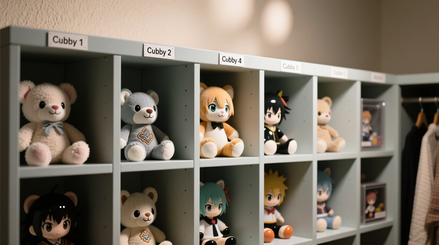 closet organization tips for plush toys anime collectibles