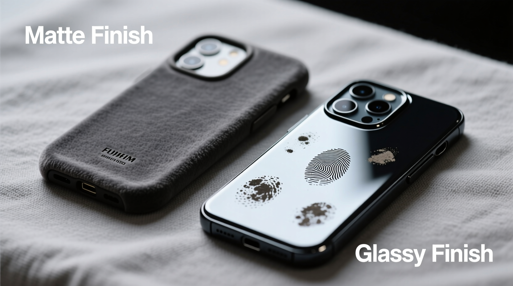 do matte phone cases attract less visible fingerprints than glossy