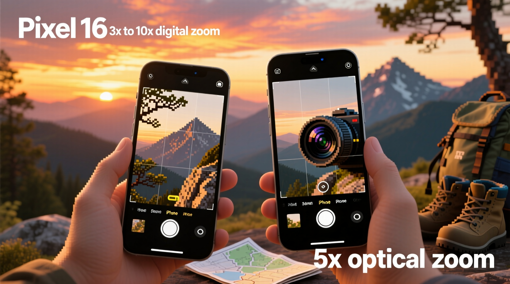 pixel 9 vs iphone 16 which has the better zoom camera for travel