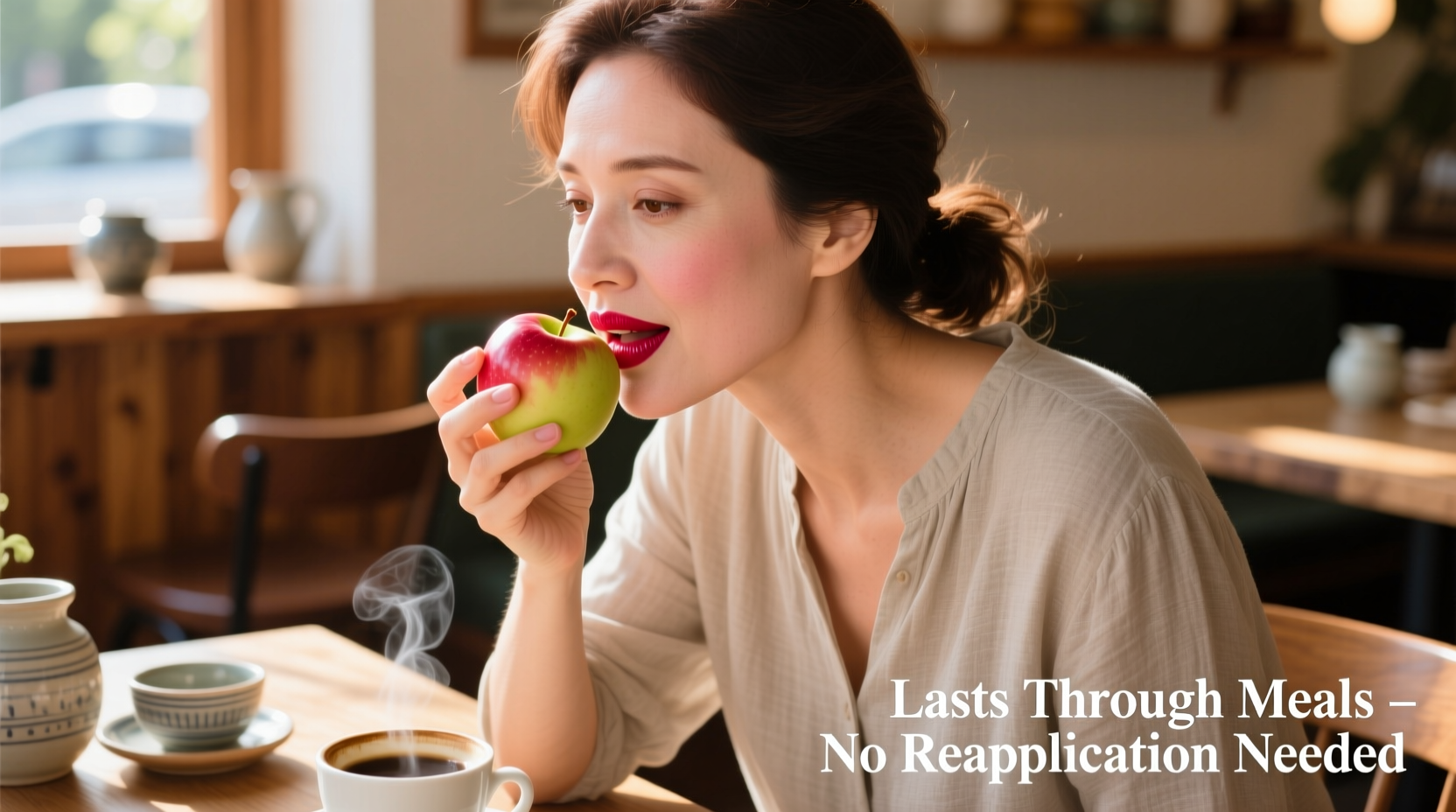 how to make drugstore lipstick last through meals without constant reapplication