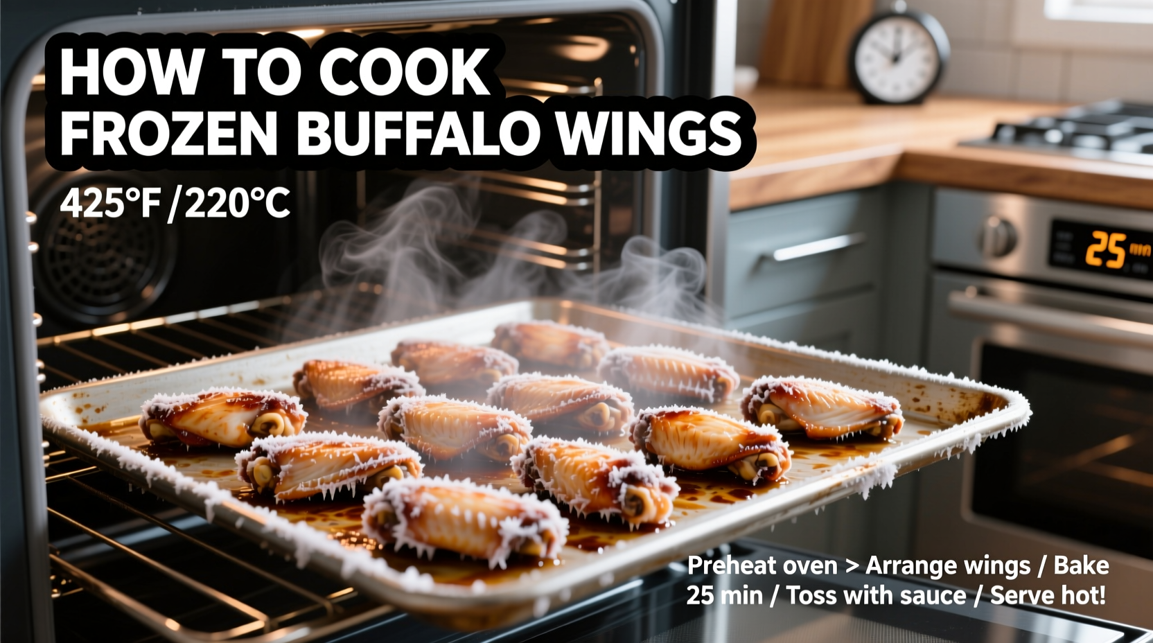 how to cook frozen buffalo wings