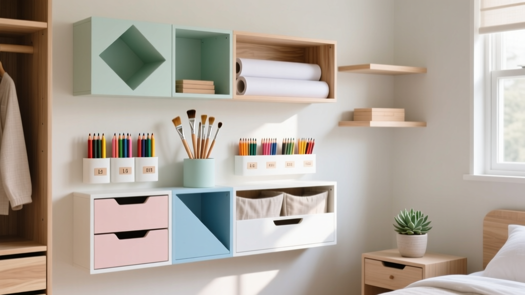 Kids’ Art Supply Cabinet: The 'No-Drawers-Required' Wall-...