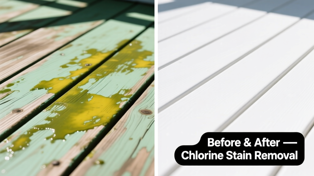 How to Remove Pool Chlorine Stains from Vinyl Surfaces