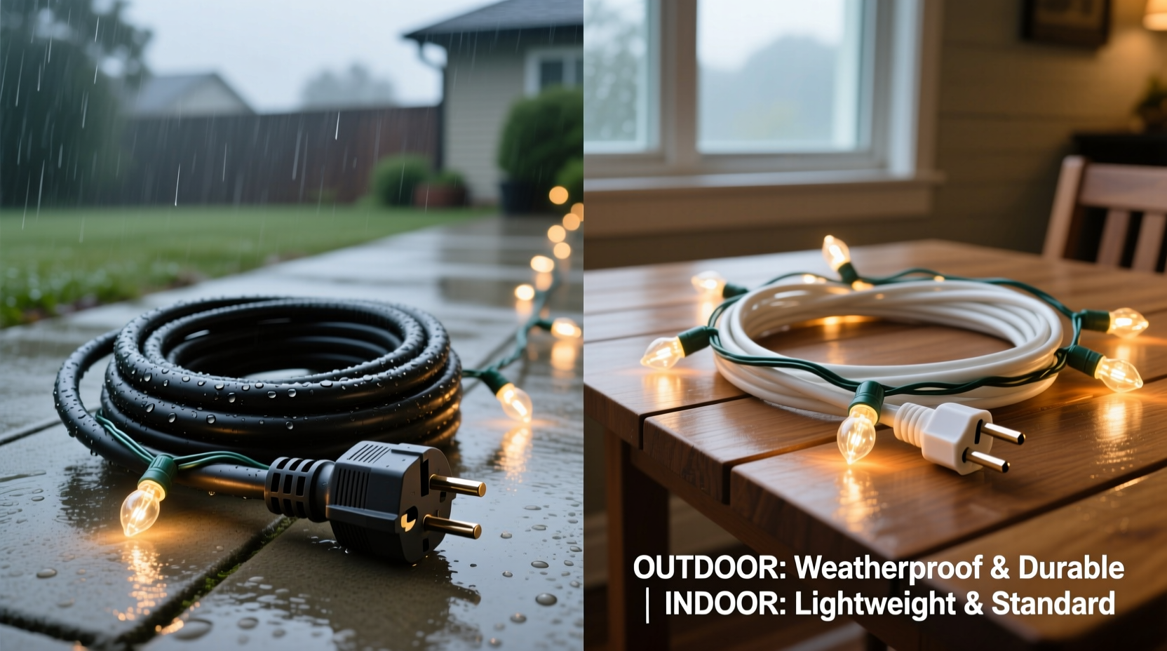 outdoor extension cord vs indoor use what makes the difference for lights