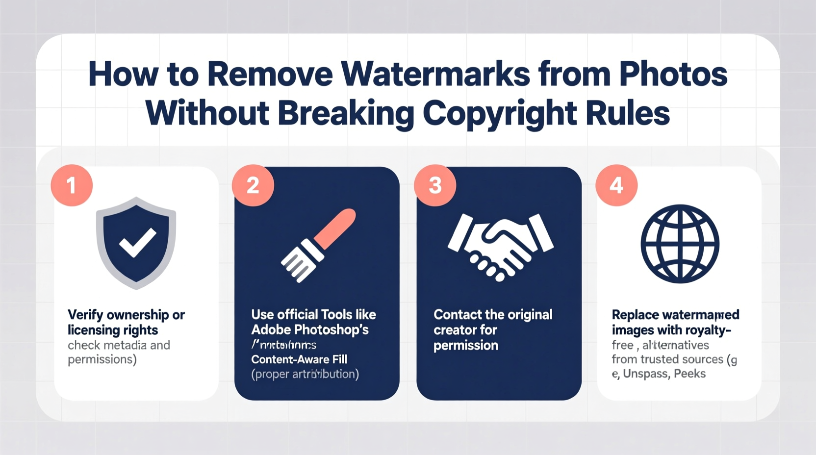how to remove watermarks from photos without breaking copyright rules