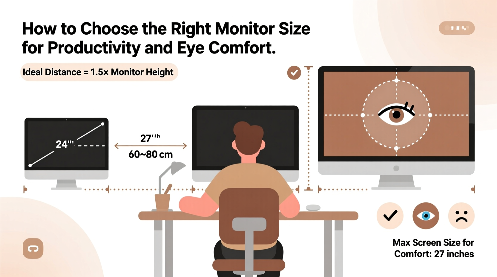 how to choose the right monitor size for productivity and eye comfort