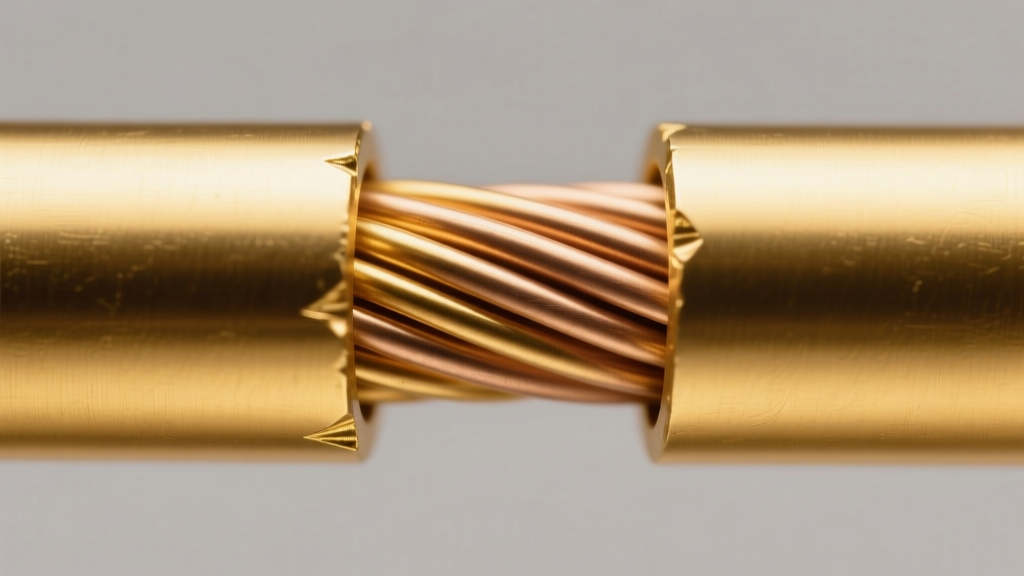Diagram of gold filled wire showing a thick 14k gold outer layer bonded under pressure to a solid central brass core