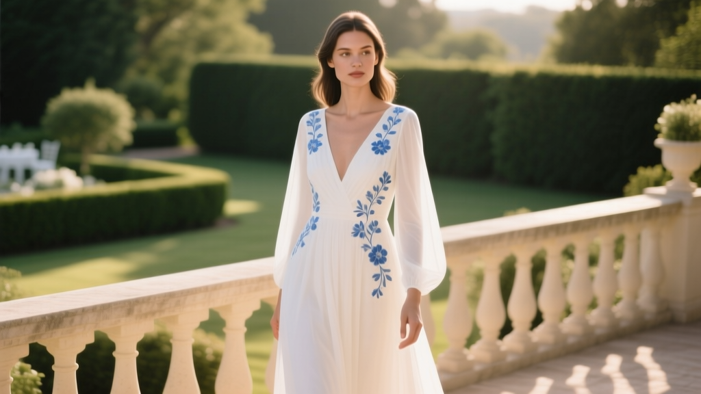White Dress with Blue Flowers to Wedding? (2026)