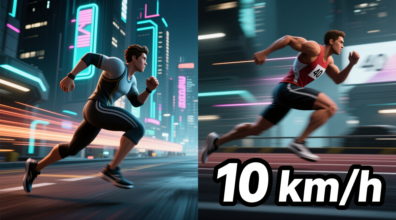 why do video game characters run so slowly compared to real sprinters