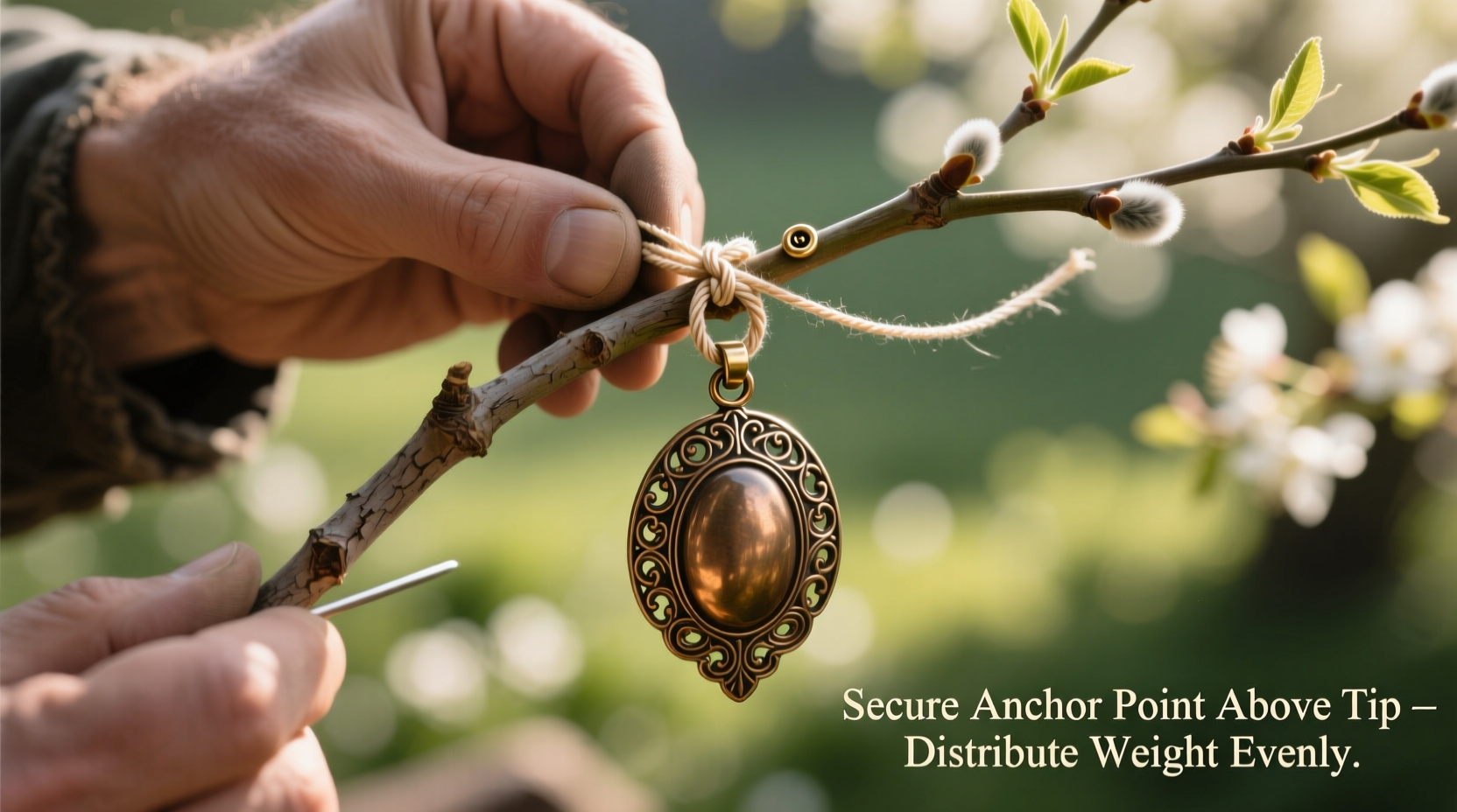 how to hang heavy ornaments on thin branches without bending or breaking them