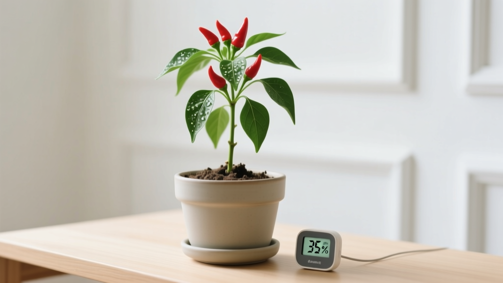 Indoor Chilli Watering: Low Light & 3-Second Check