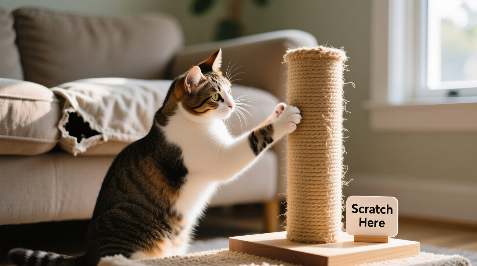 how to stop your cat from scratching the sofa humanely and effectively