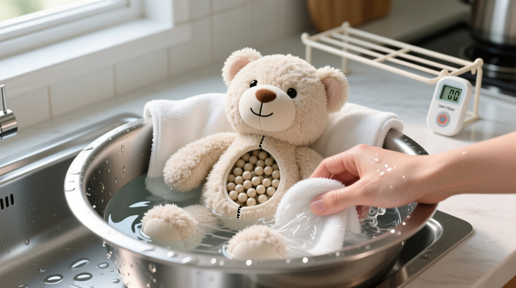 how to wash weighted stuffed animals safely