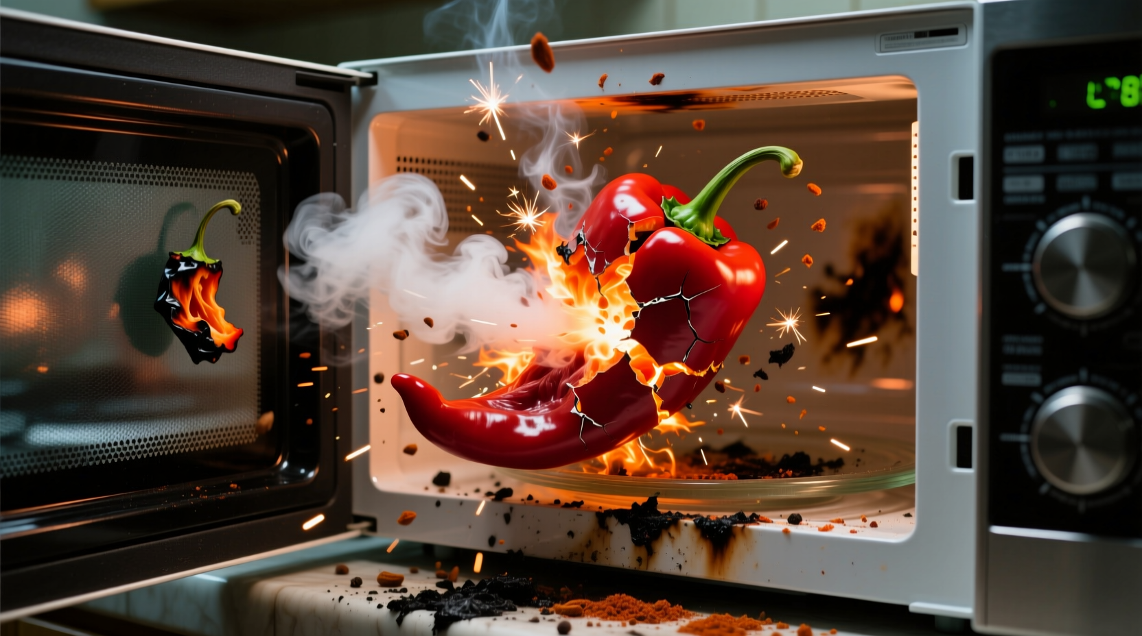 why you should never cook chili peppers in the microwav