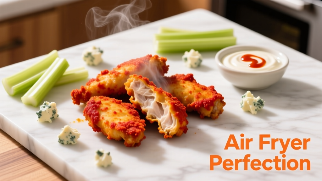 Unbreaded Buffalo Chicken Tenders in Air Fryer