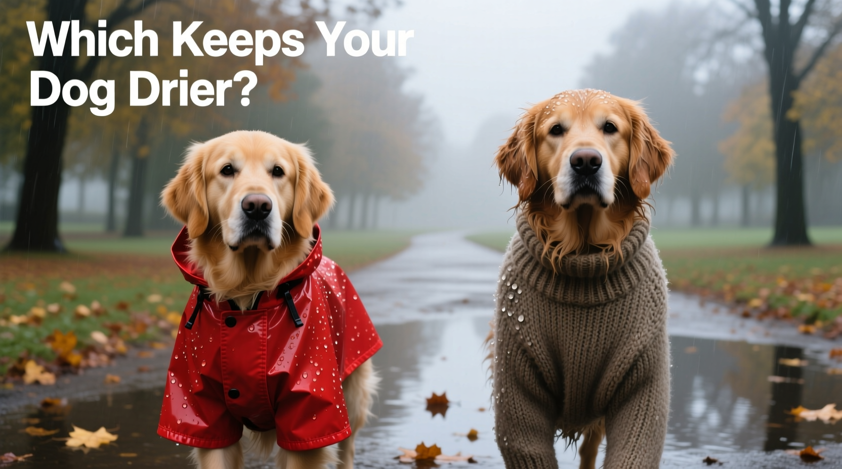 dog raincoat vs sweater which keeps them drier on wet walks