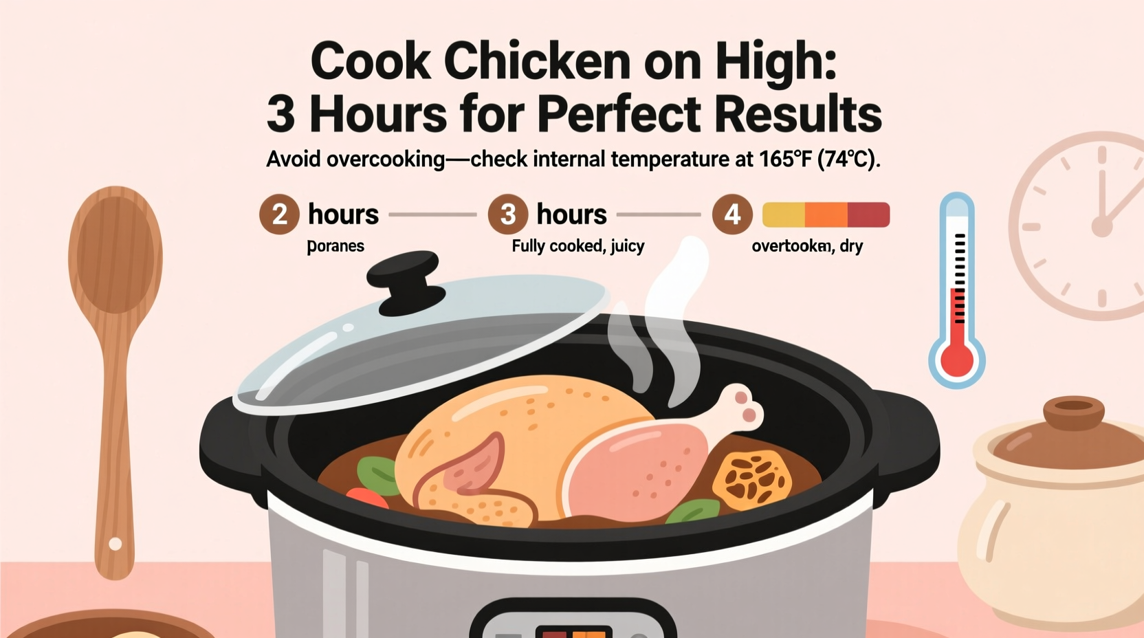 how long to cook chicken on high in crockpot