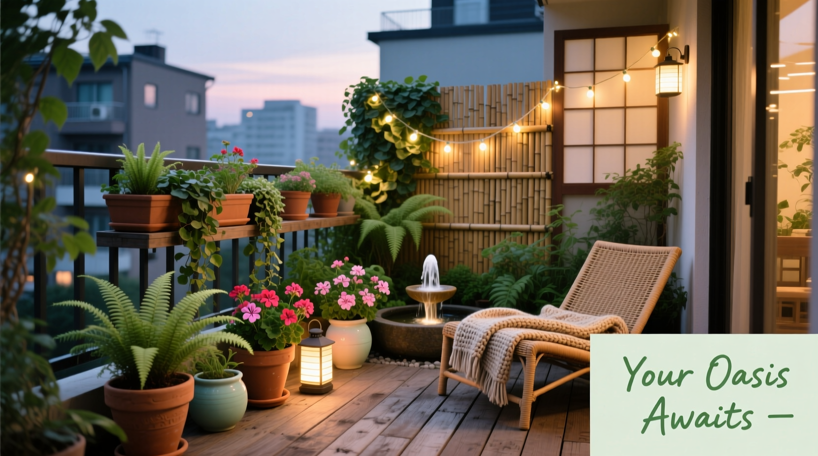 how to make your small balcony feel like a garden oasis