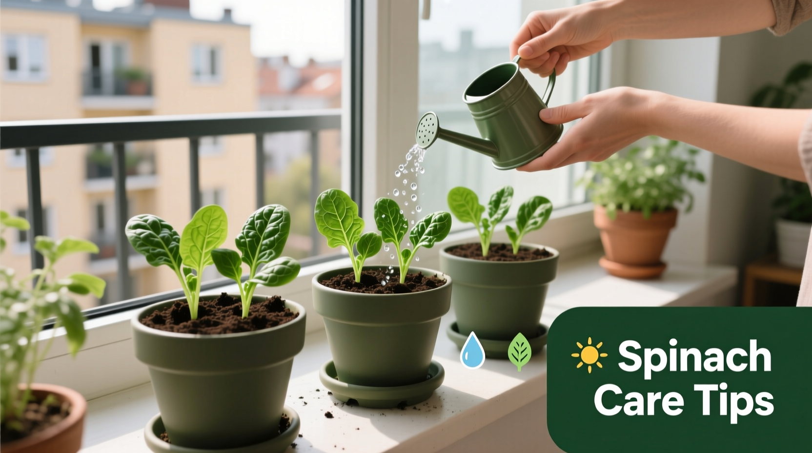 how to grow spinach in containers at home
