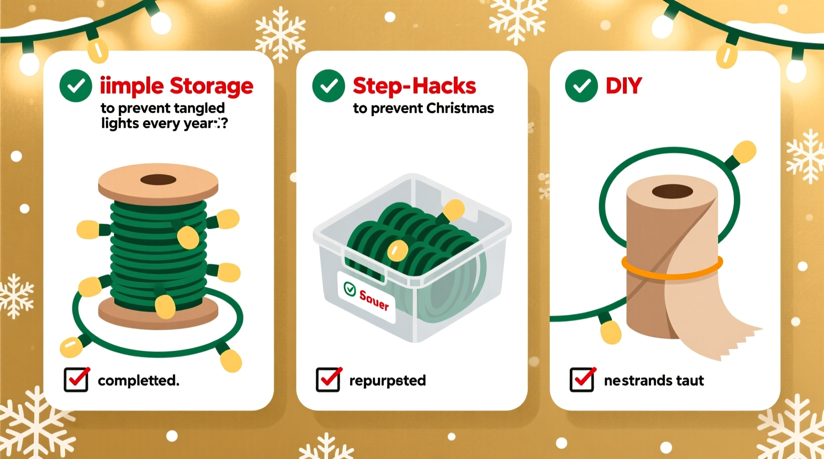 how to prevent tangled christmas lights every year with simple storage hacks