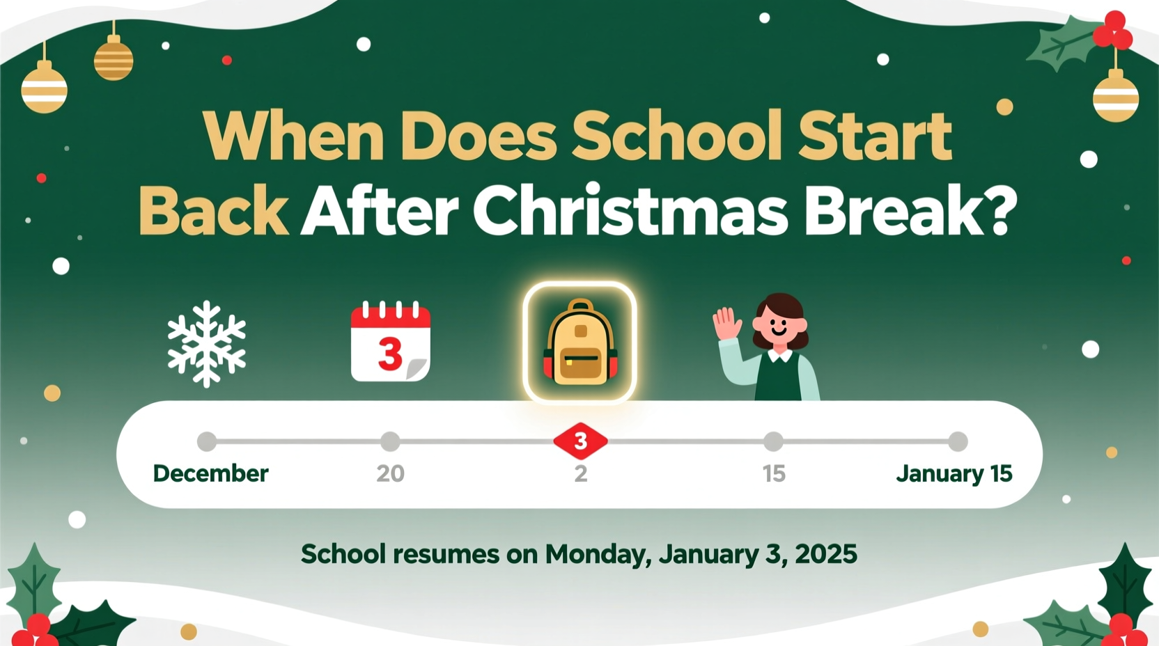 when does school start back after christmas break