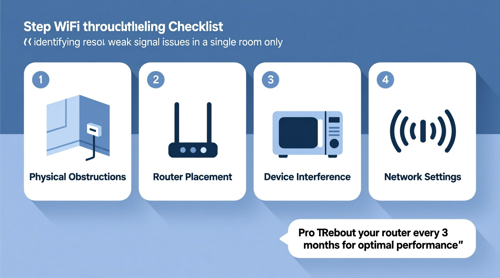 why is my wifi signal weak in one room only troubleshooting checklist