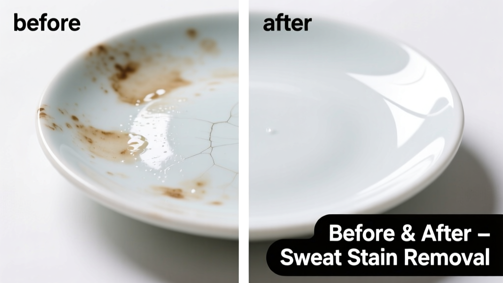 How to Remove Sweat Stains from Porcelain Surfaces