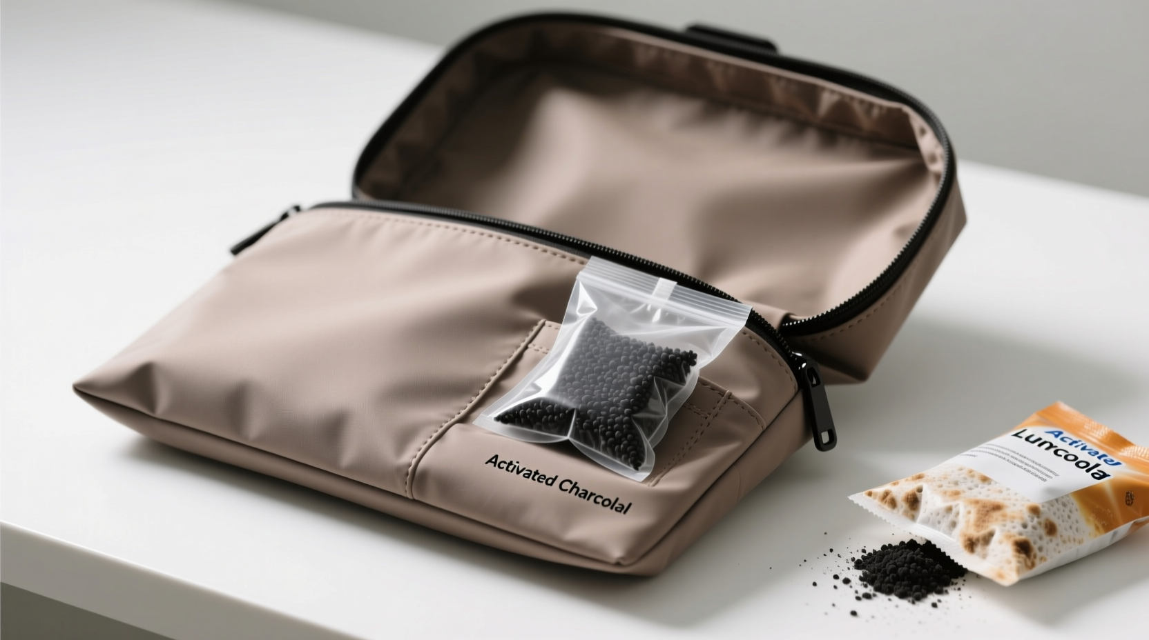 eco friendly cleaning deodorize lunch bags with charcoal