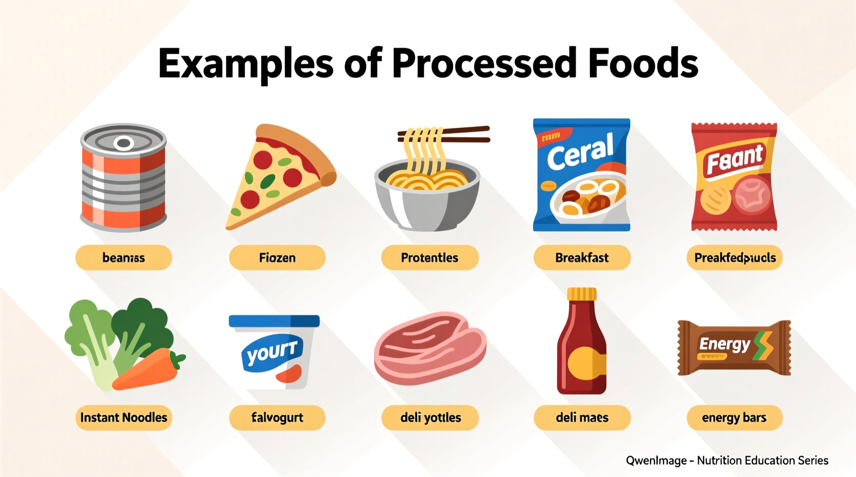 what are examples of processed foods