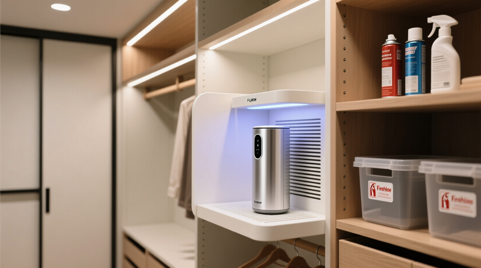closet organization tips for uv beauty tool sanitizers