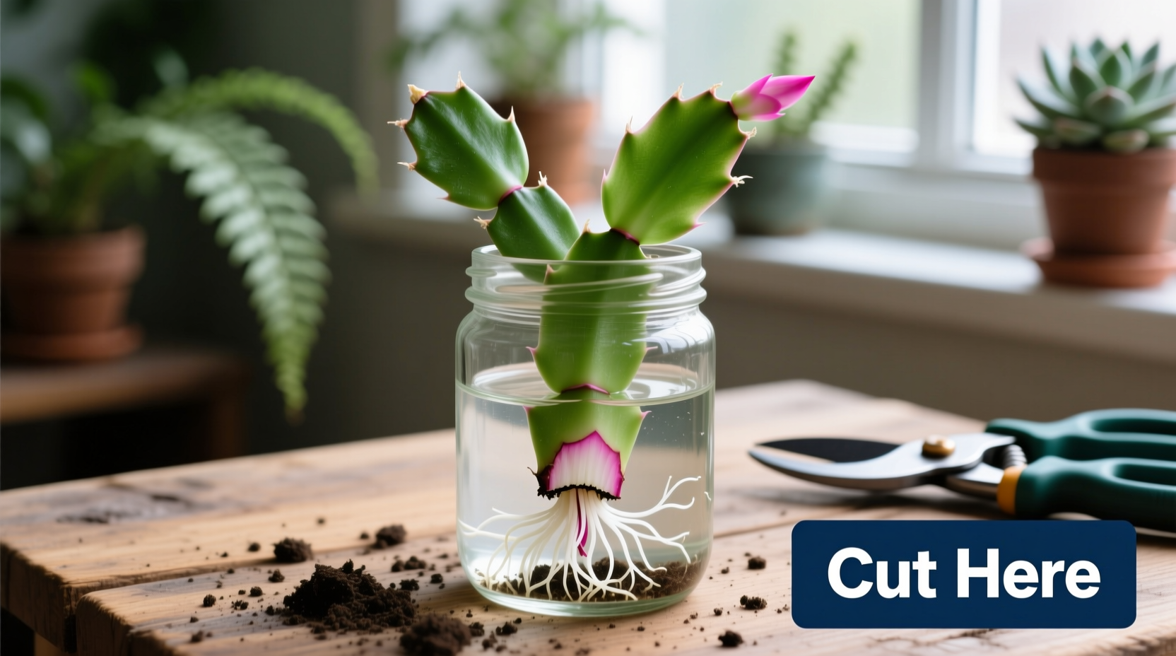 how to propagate a christmas cactus in water